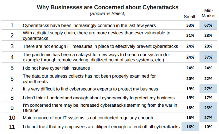 why businesses are concerned about cyberattacks