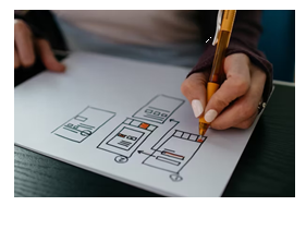 Text Box: Figure 1 Example of a wireframe model for a web site